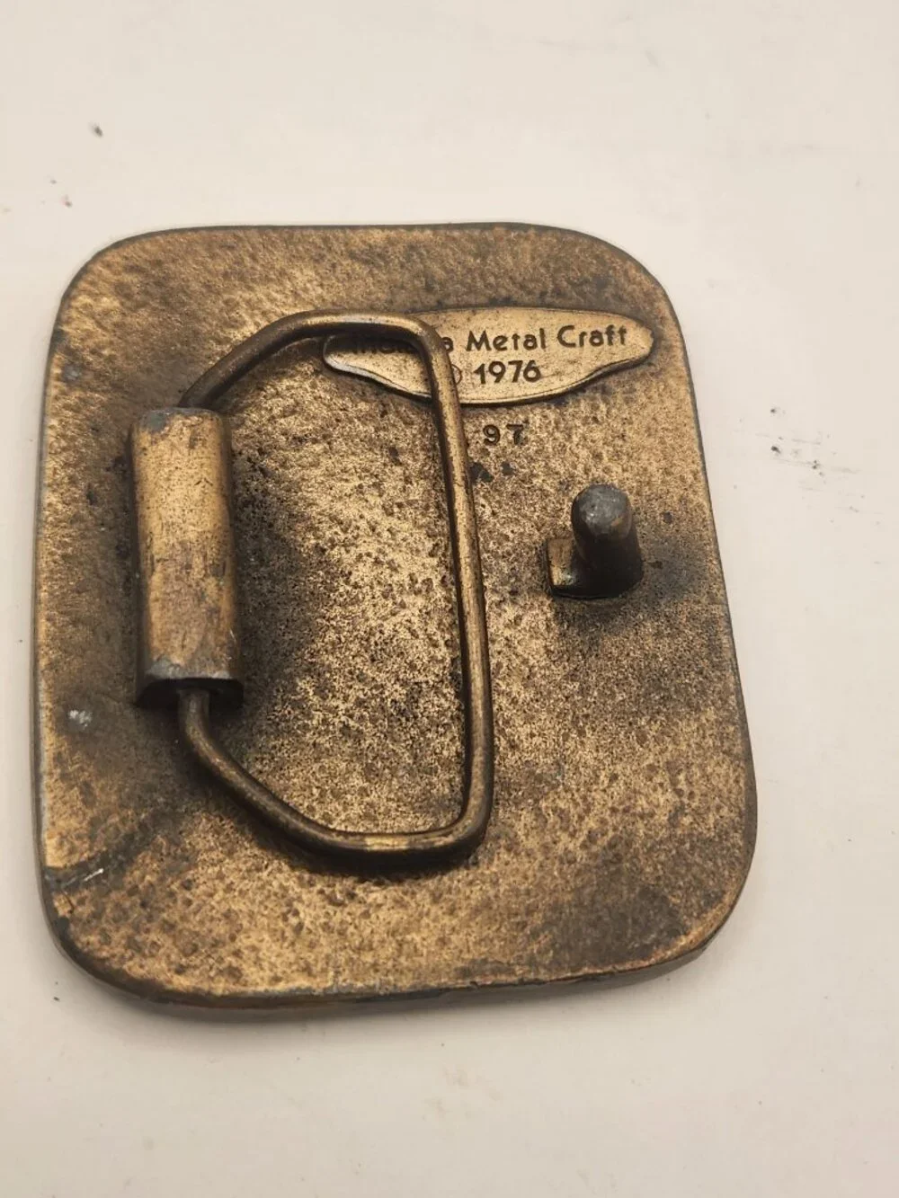 Vintage Indiana Metal Craft 1976 Bass Fish Belt Buckle Fishing